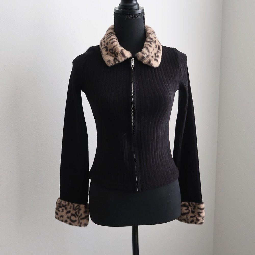 Cry Baby Leopard Zip Up Top